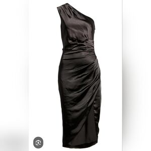 Chic One-Shoulder Black Dress